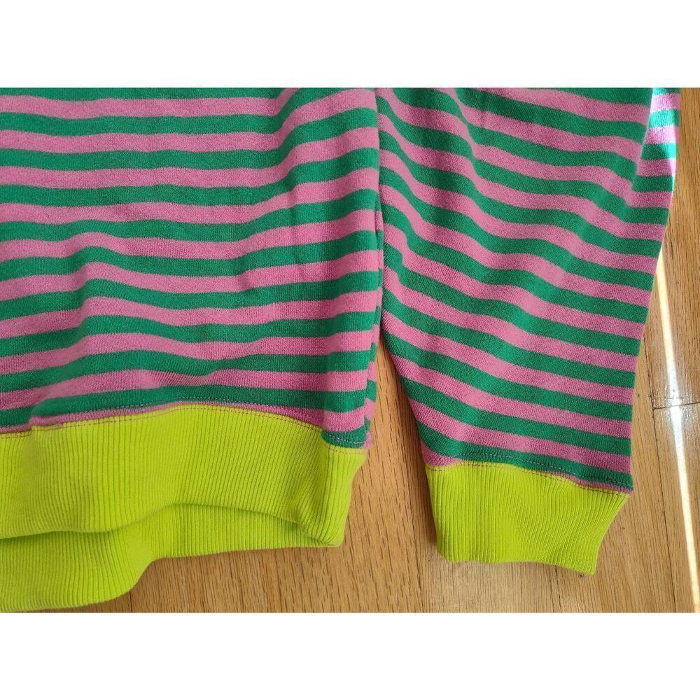 WE THE FREE FREE PEOPLE CLASSIC OVERSIZED CREWNECK PINK GREEN COMBO NWD LARGE - Picture 8 of 10